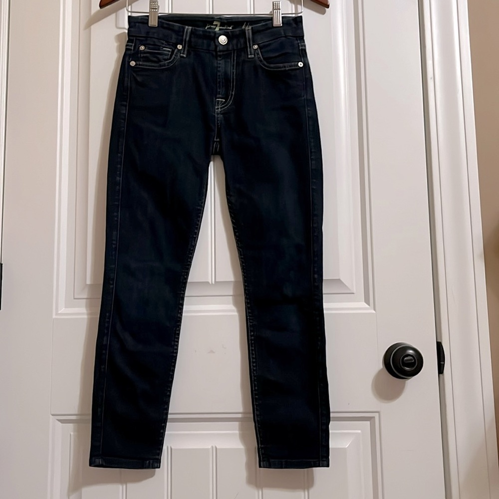 Women’s 7 For All Mankind Kimmie Crop Dark Wash Jeans